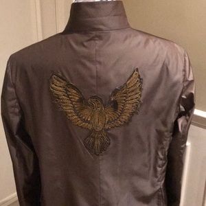 Lovely Jil Sander nylon raincoat with appliqué